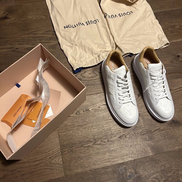 White Beverly Hills Louis Vuitton Mens Sneakers - Picture 10 of 14